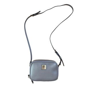 Dooney & Bourke Taupe Leather Saffiano Camera Bag Purse Crossbody